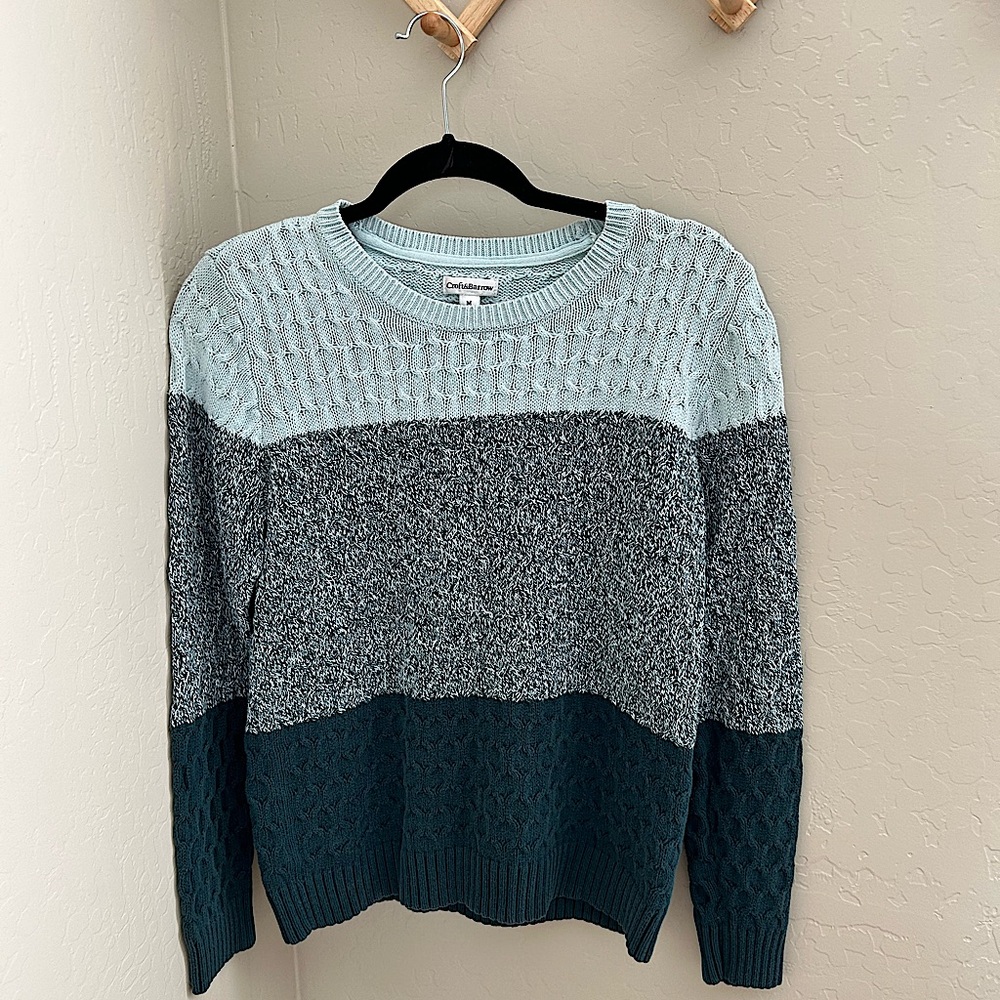 Striped Green Croft and Barrow Sweater